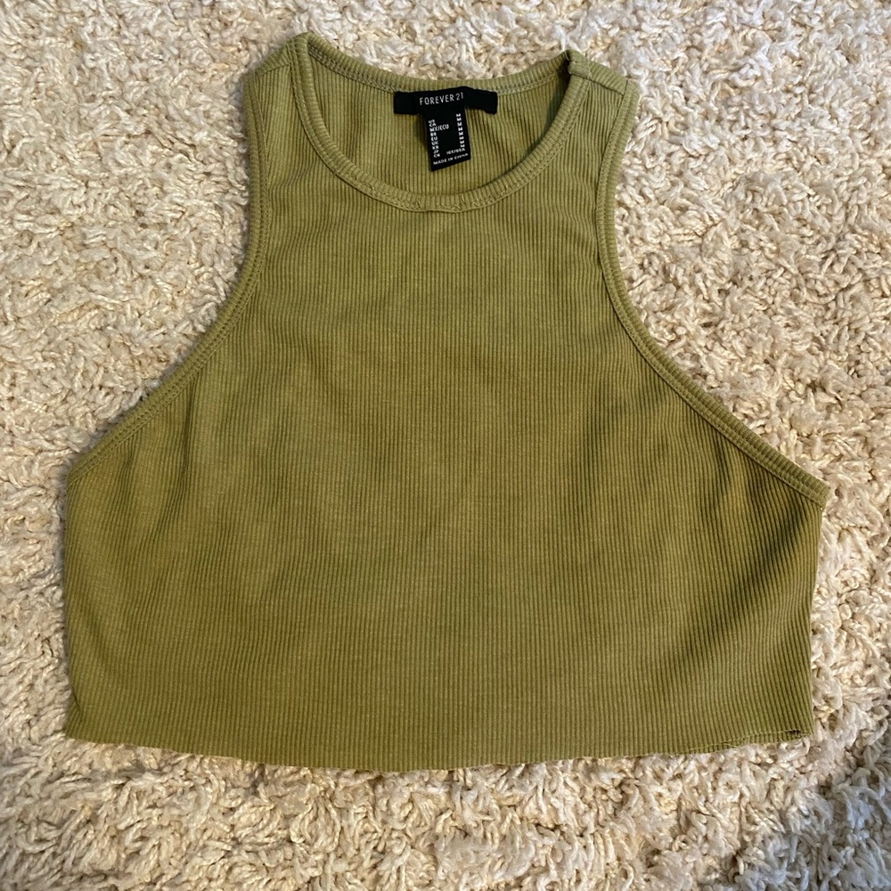 forever 21 green tank top